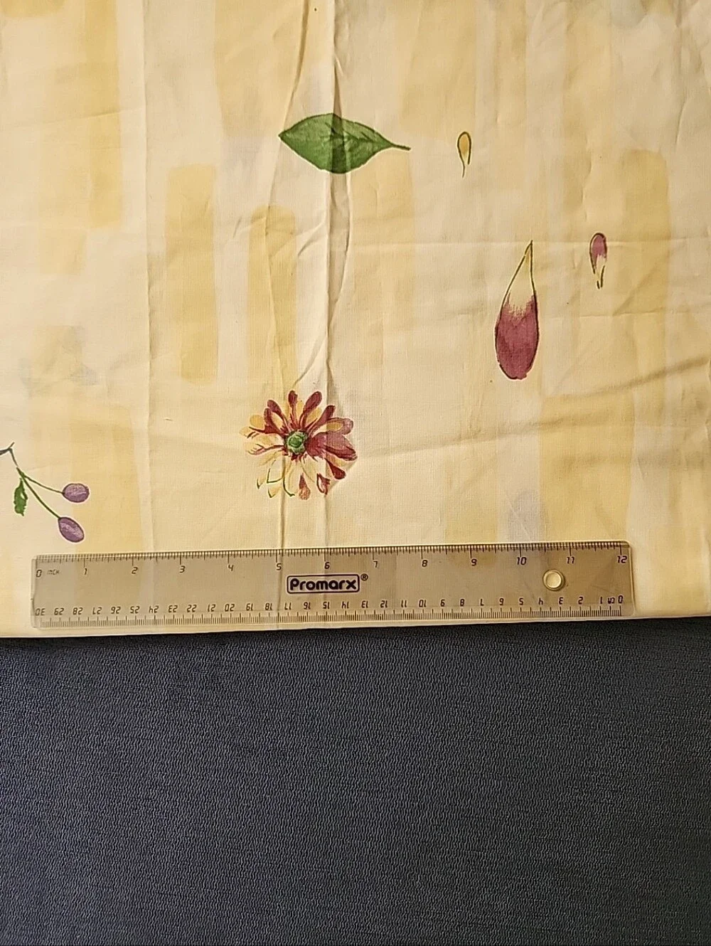 Vintage 80s  Crosscill Botanica Yellow Floral  Fabric L72